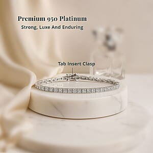 Luxuriant Lab Grown Diamond G-H VS 5.00 ctw Bracelet in 950 Platinum (7.25 In)