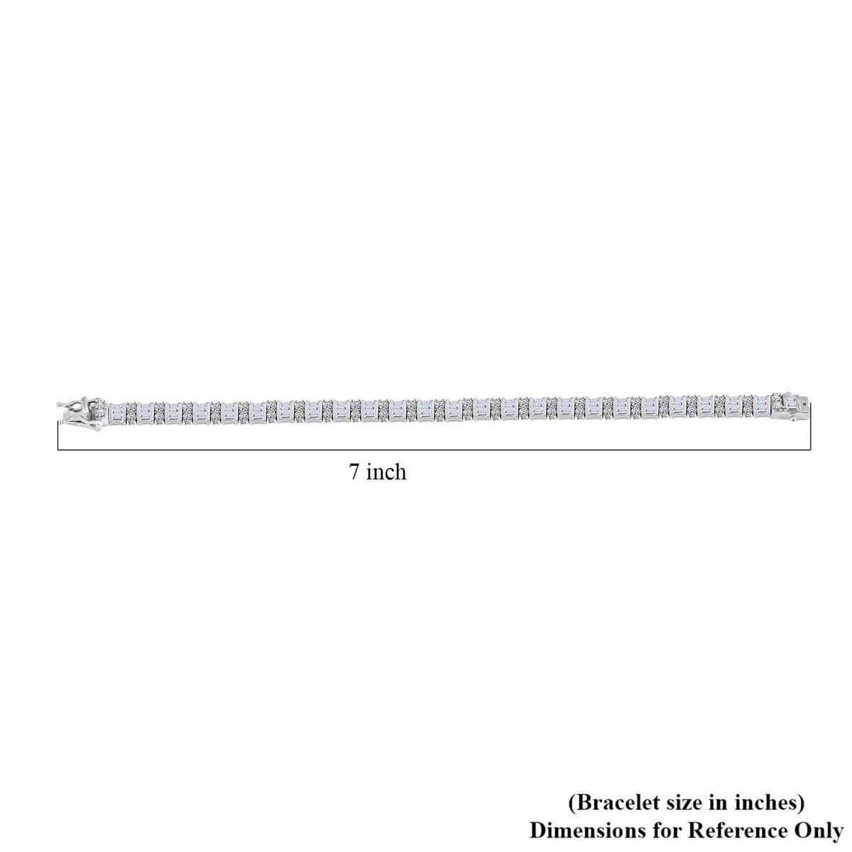 Luxuriant Lab Grown Diamond G SI 5.00 ctw Bracelet in Rhodium Over Sterling Silver (6.75 In) image number 6