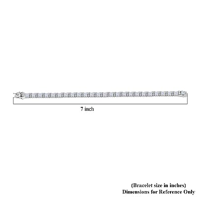 Luxuriant Lab Grown Diamond G SI 5.00 ctw Bracelet in Rhodium Over Sterling Silver (6.75 In)