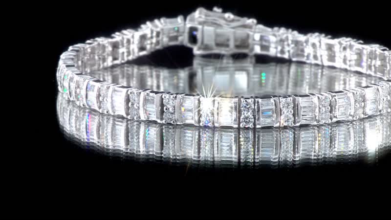 Luxuriant Lab Grown Diamond (G, SI) Bracelet in Rhodium Over Sterling Silver (6.75 In) 5.00 ctw