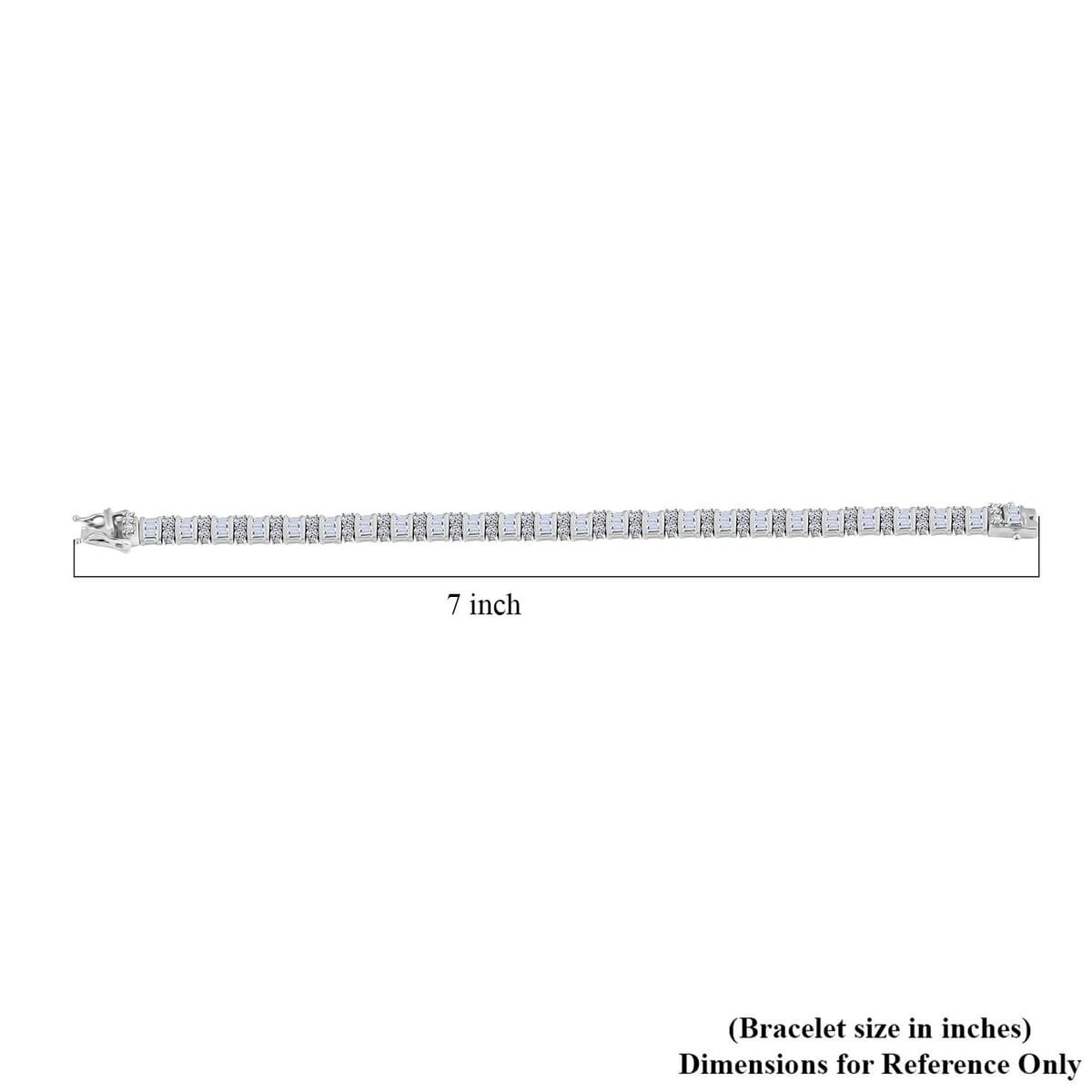 Luxuriant Lab Grown Diamond G SI 5.00 ctw Bracelet in Rhodium Over Sterling Silver (8.00 In) image number 6