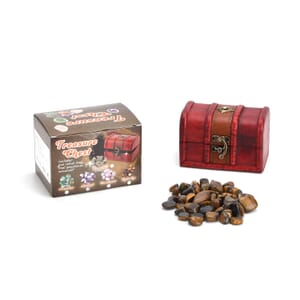 Tigers Eye Gemstone with Treasure Box and Drawstring Pouch 240-250g
