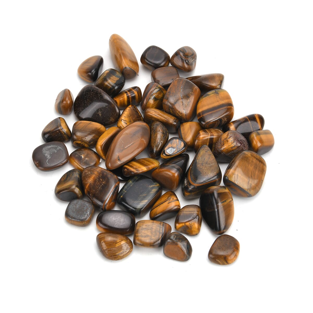 Tigers Eye Gemstone with Treasure Box and Drawstring Pouch 240-250g image number 1
