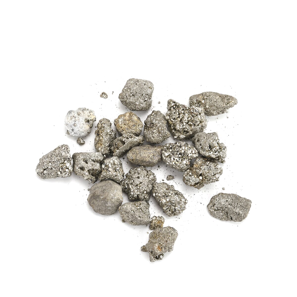 Pyrite Gemstone with Treasure Box and Drawstring Pouch 240-250g image number 1