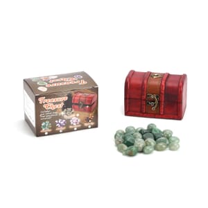 Green Aventurine Gemstone with Treasure Box and Drawstring Pouch 240-250g