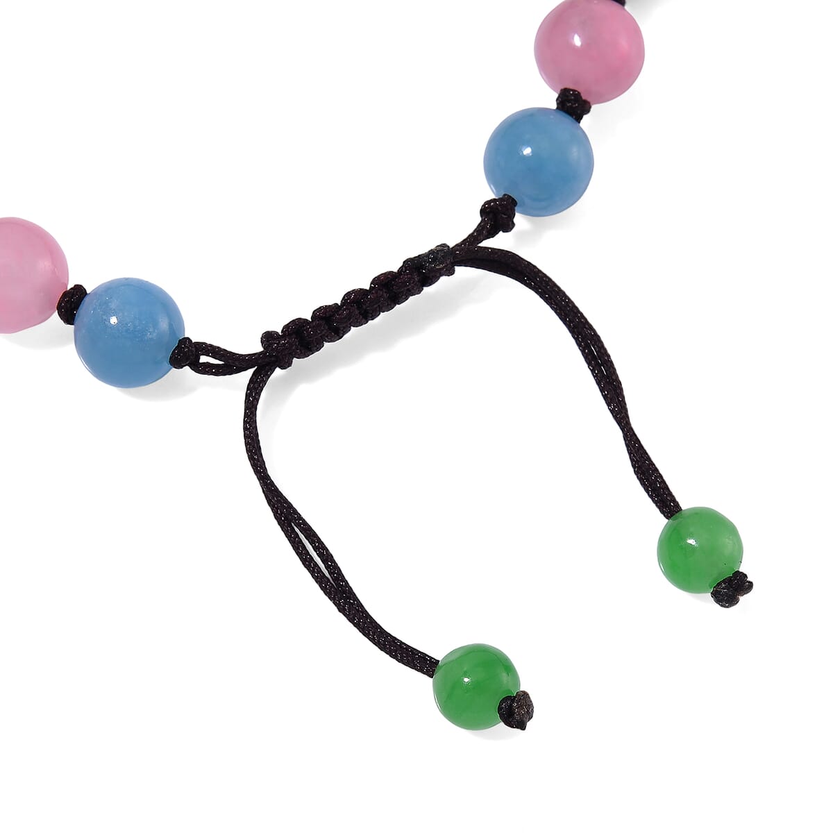 Multi Burmese Jade Beaded Bracelet with Flower (6-9In) 105.00 ctw image number 6