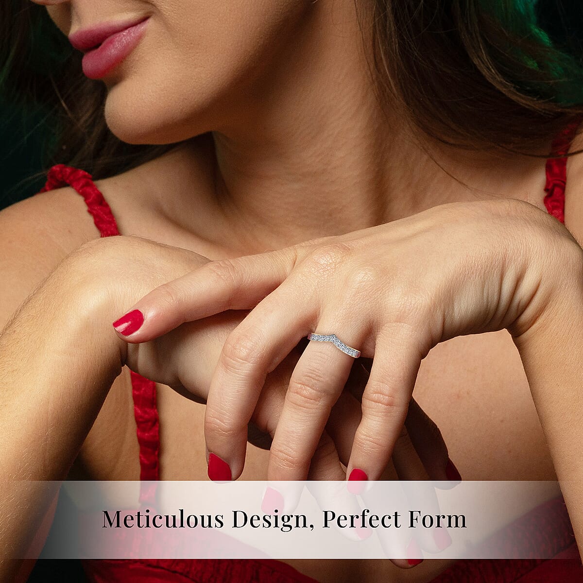 Luxuriant Lab Grown Diamond SI 0.50 ctw Wishbone Ring in 18K Vermeil Yellow Gold Over Sterling Silver (Size 9.0) image number 6