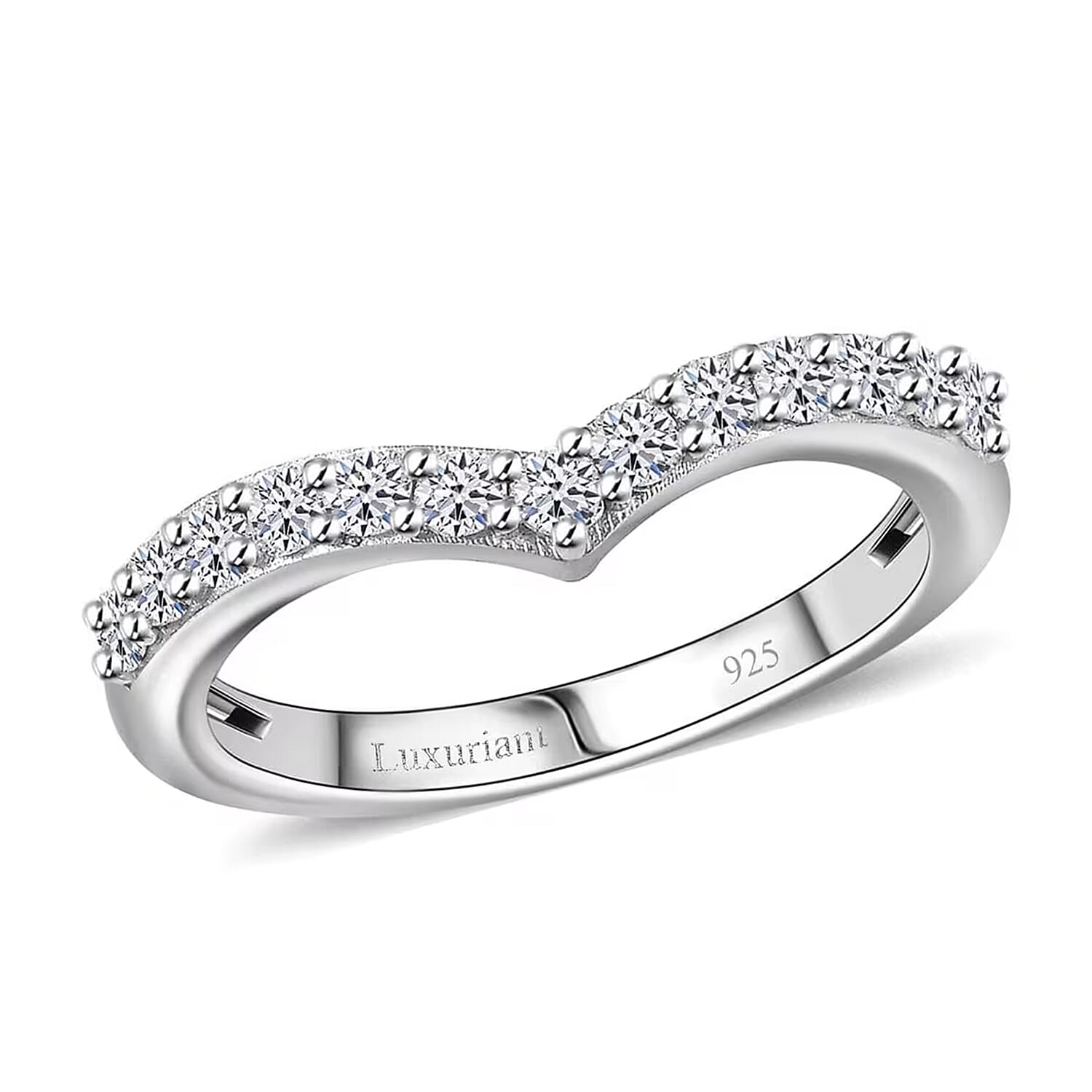 【HYERES LOR】24SS★ Lab Diamond 14K Wishbone Eternity Ring Oval Cut Lab Diamond Eternity Ring (3.0 ct. tw.) - 14K Rose Gold