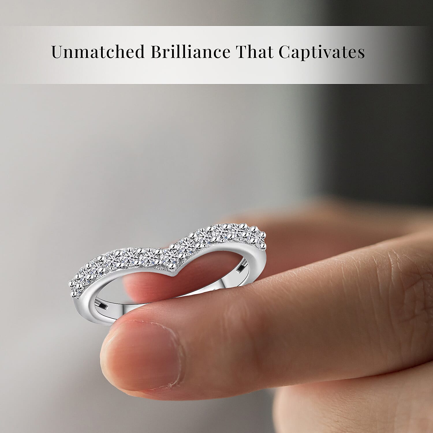 【HYERES LOR】24SS★ Lab Diamond 14K Wishbone Eternity Ring 2117_0e80ed7e68-1500604-16-3-