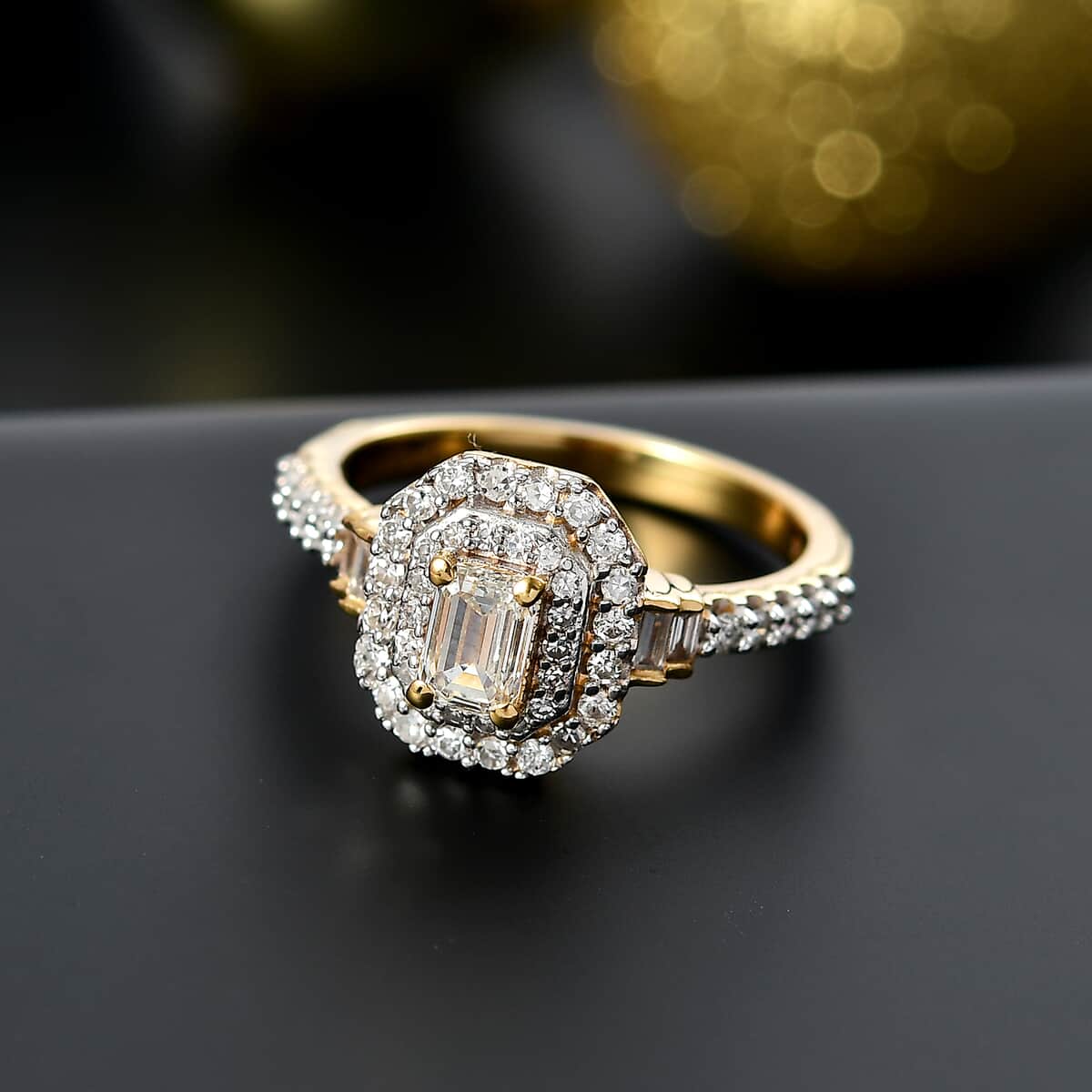 Luxuriant Lab Grown Diamond SI 1.00 ctw Ring in 18K Vermeil Yellow Gold Over Sterling Silver (Size 7.0) image number 1