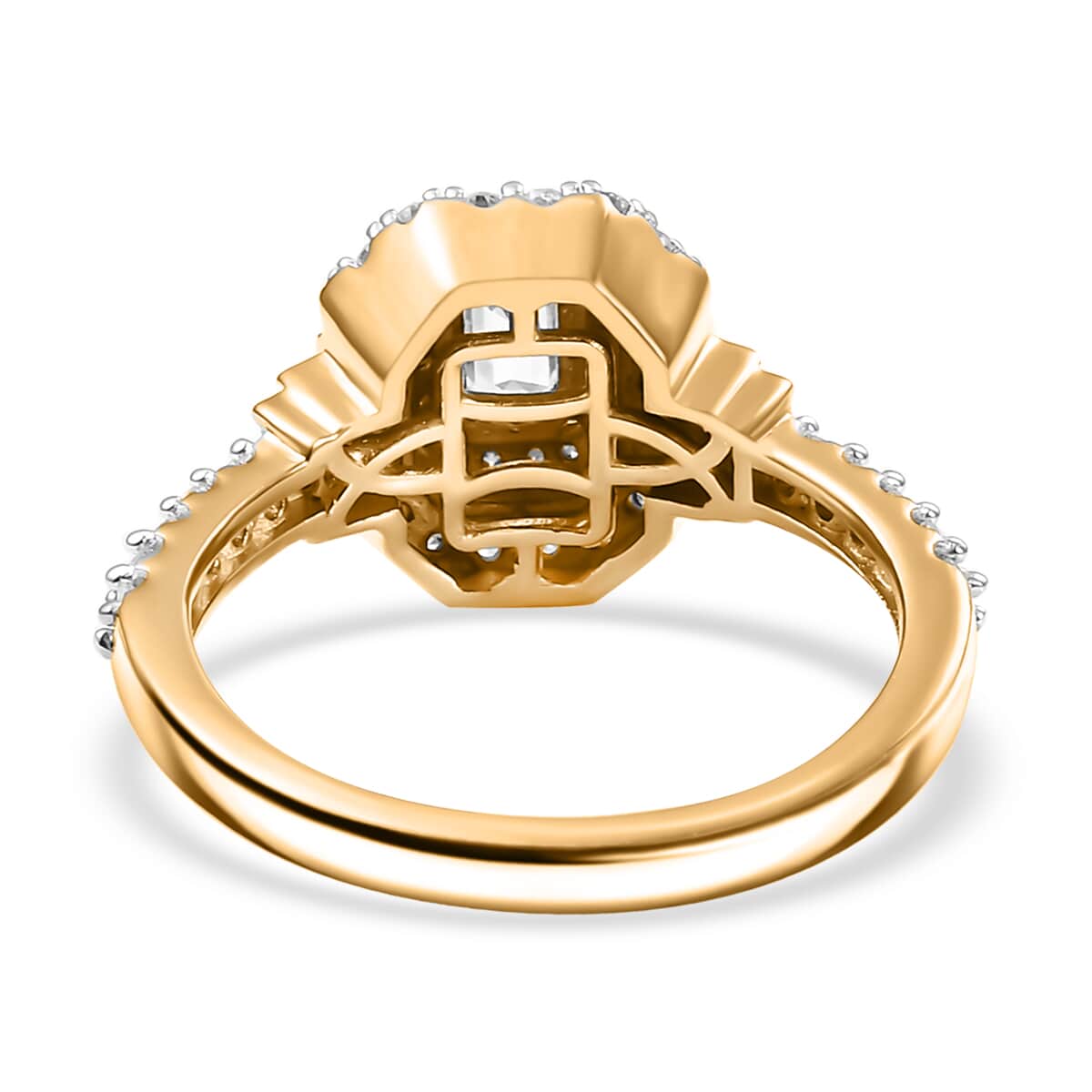 Luxuriant Lab Grown Diamond SI 1.00 ctw Ring in 18K Vermeil Yellow Gold Over Sterling Silver (Size 7.0) image number 4