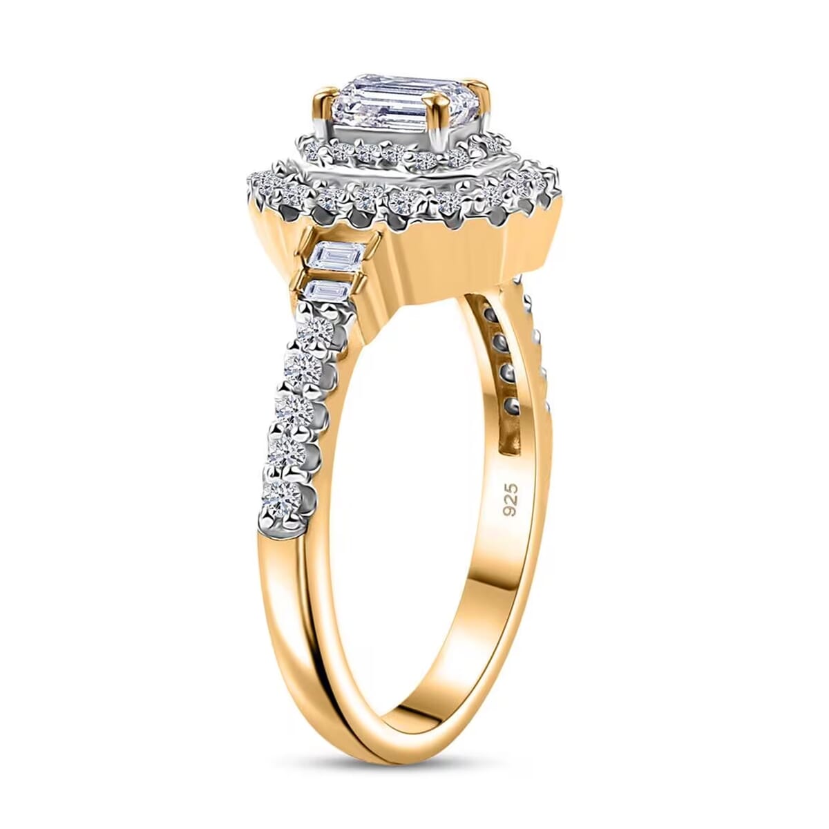 Luxuriant Lab Grown Diamond SI 1.00 ctw Ring in 18K Vermeil Yellow Gold Over Sterling Silver (Size 7.0) image number 8