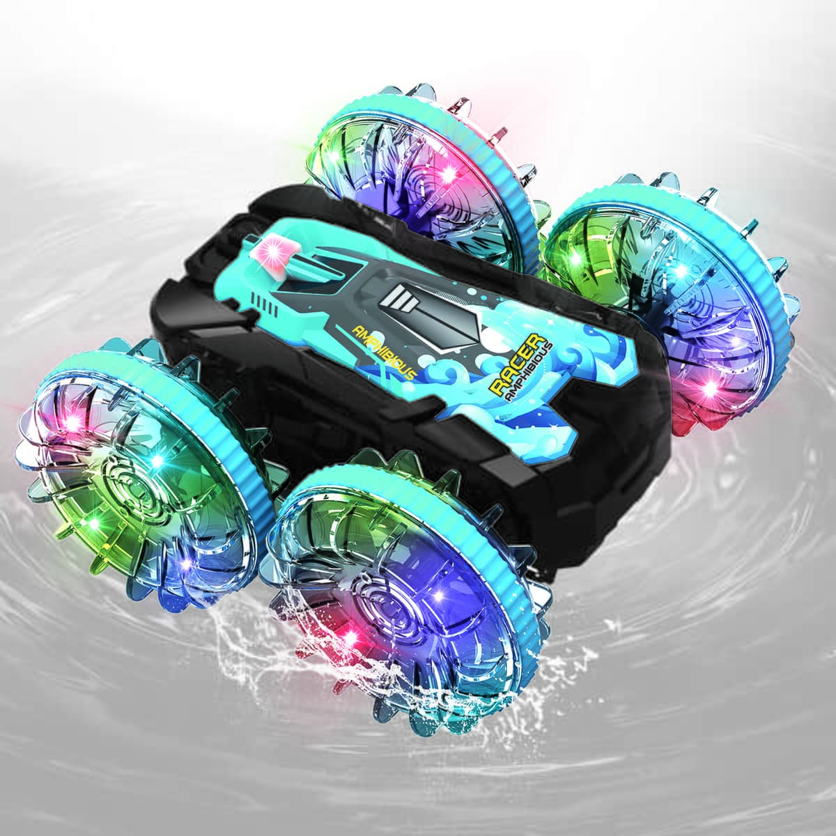 Turbo Terrain Land, Sea & Snow RC Stunt Car - Multi color image number 0