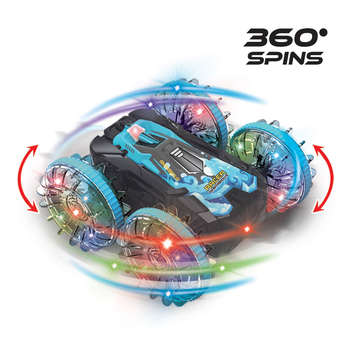 Turbo Terrain Land, Sea & Snow RC Stunt Car - Multi color image number 4