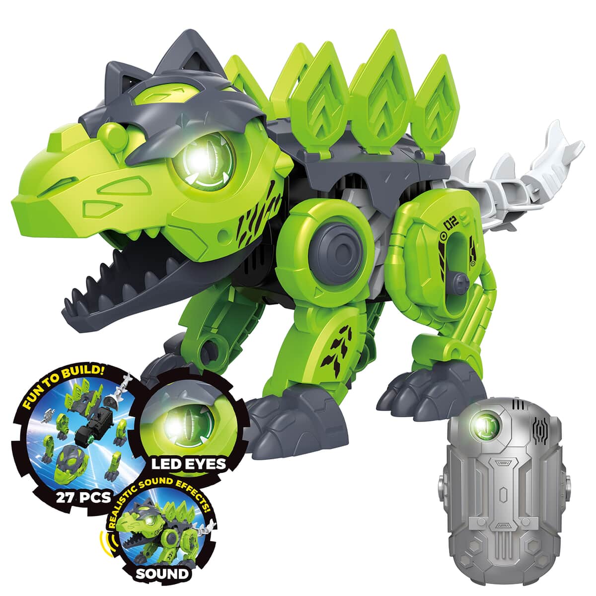 Dino Tech Build It Kit- Stegosaurus - Green image number 2