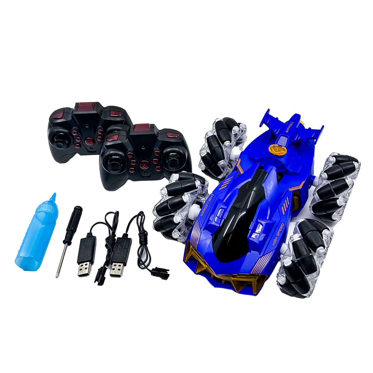 Blue Split Shift 2-in-1 RC Stunt Car Blue image number 0