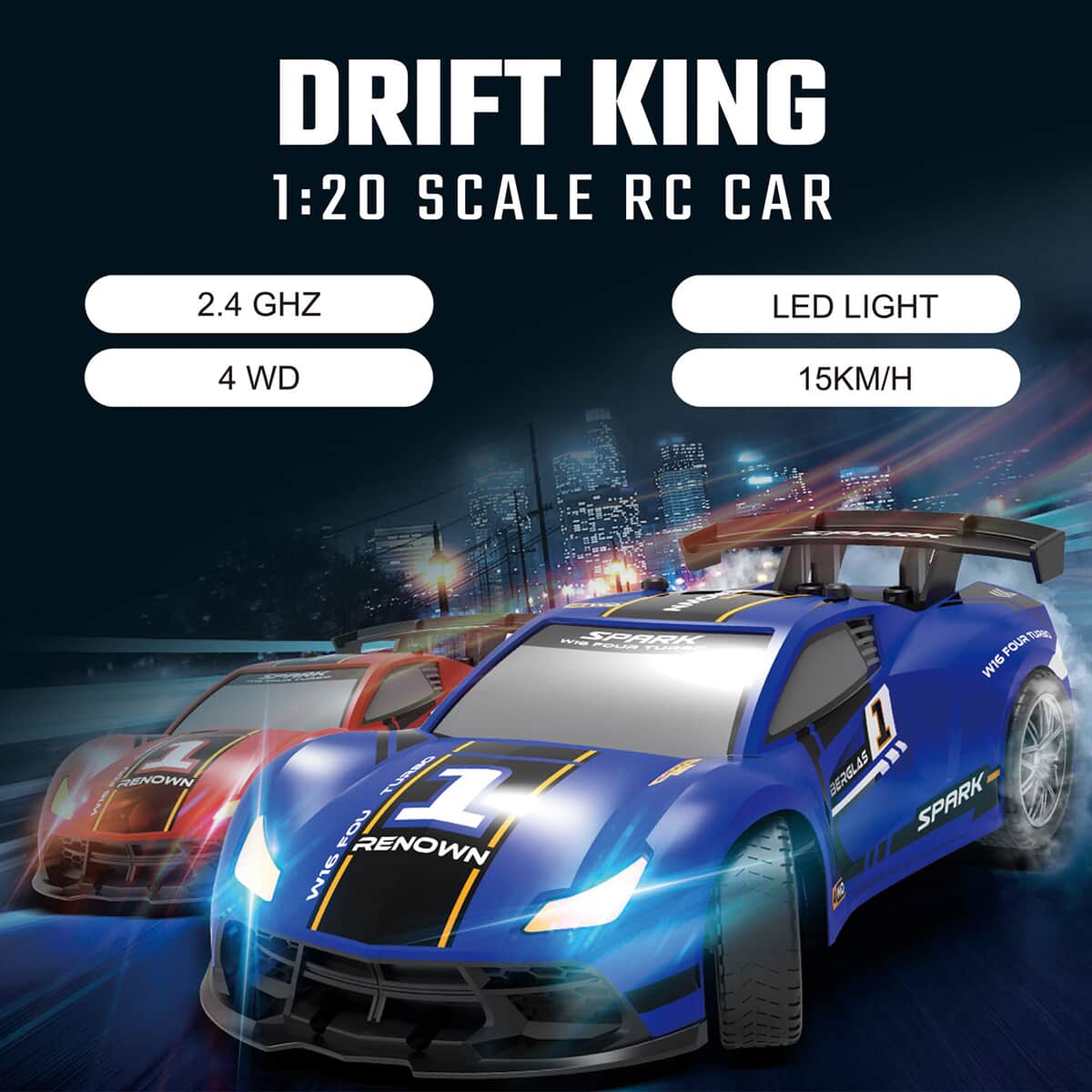 Blue Driftking RC Car - Blue image number 3