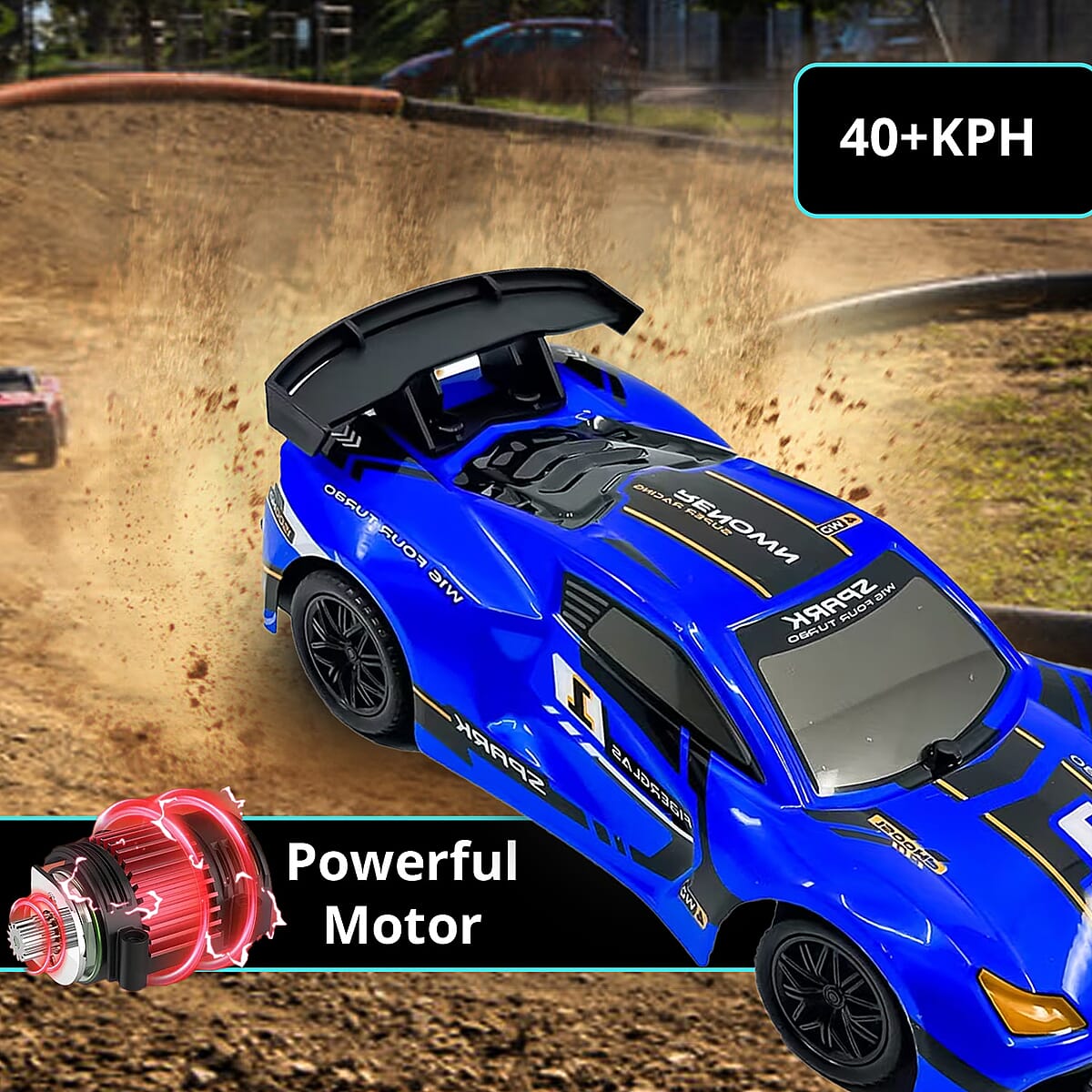 Blue Driftking RC Car - Blue image number 5