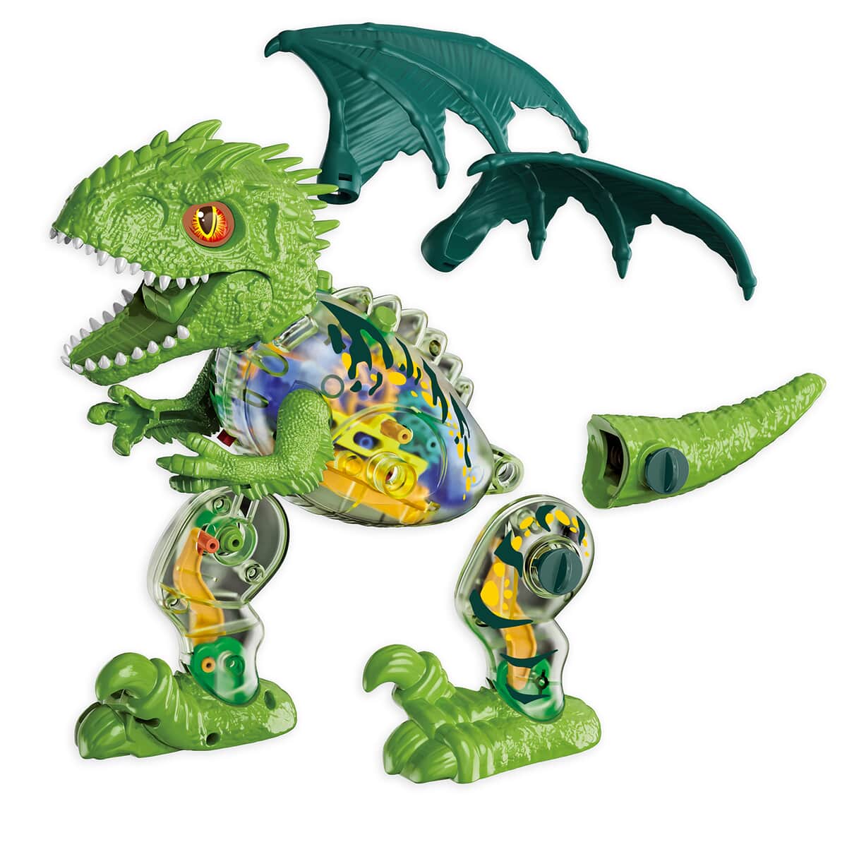 Constructosaur Motorized DIY Play Set- Dragon Green image number 1