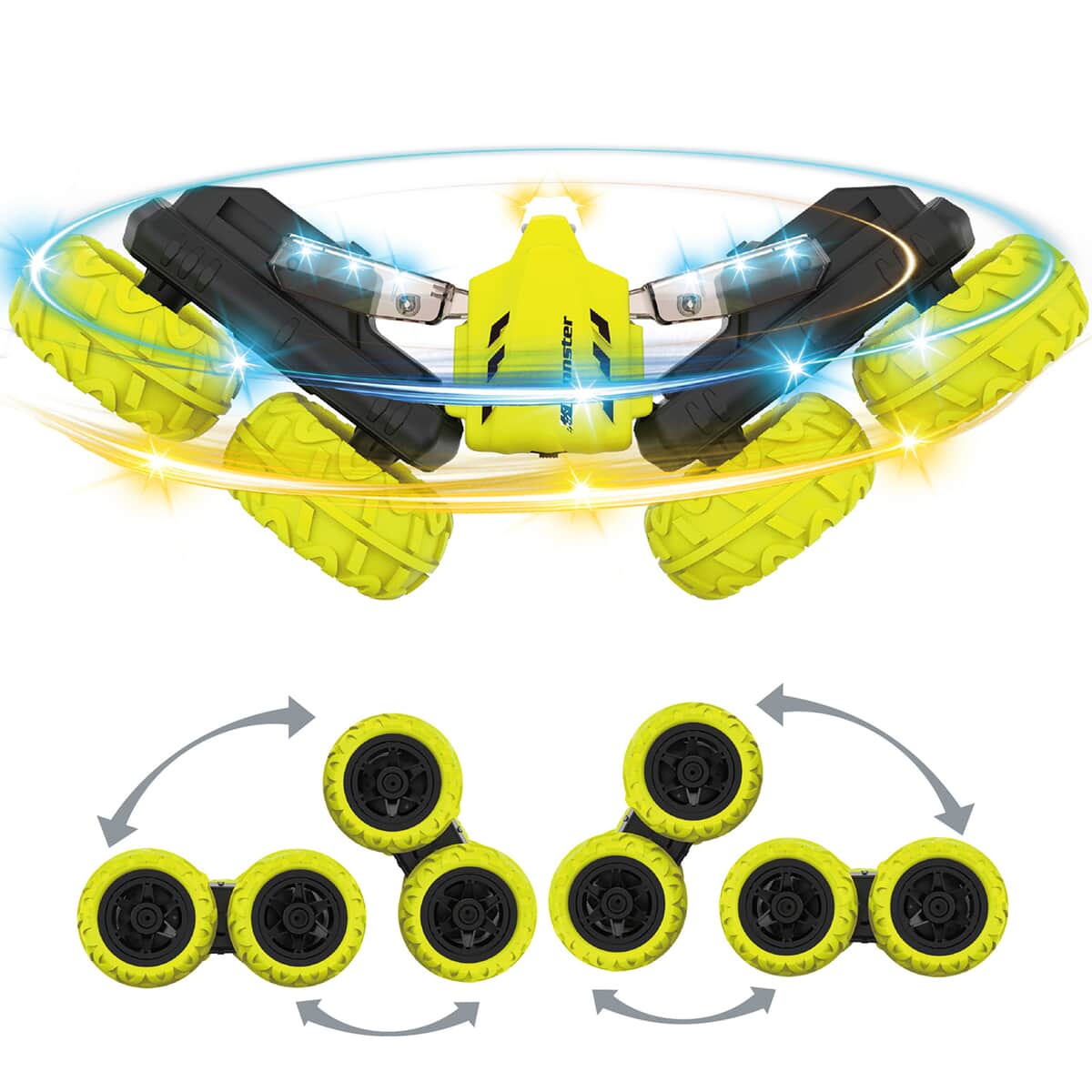 Acrobat Rechargeable RC Stunt Car Neon - Yellow image number 1