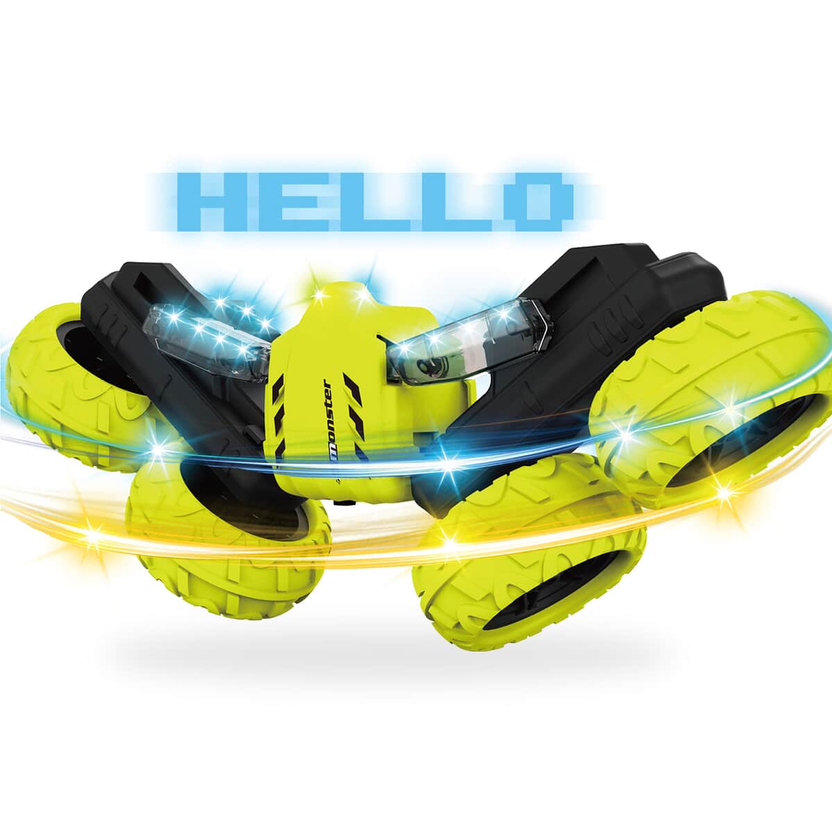 Acrobat Rechargeable RC Stunt Car Neon - Yellow image number 2