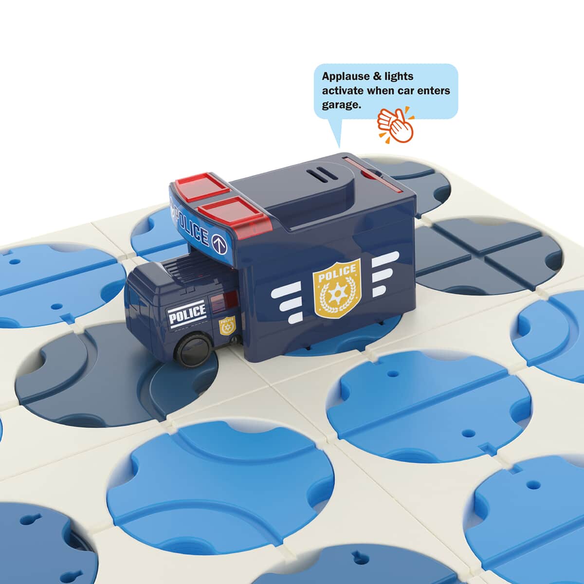 A-Maze Tracks DIY Track Maze Set With Battery Powered Police Car - Blue image number 1