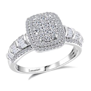 Luxuriant Lab Grown Diamond G SI 1.00 ctw Ring in Sterling Silver (Size 10.0)