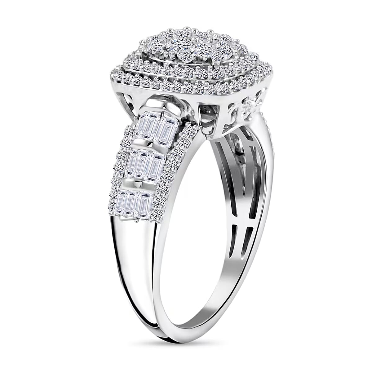 Luxuriant Lab Grown Diamond G SI 1.00 ctw Ring in Sterling Silver (Size 6.0) image number 8