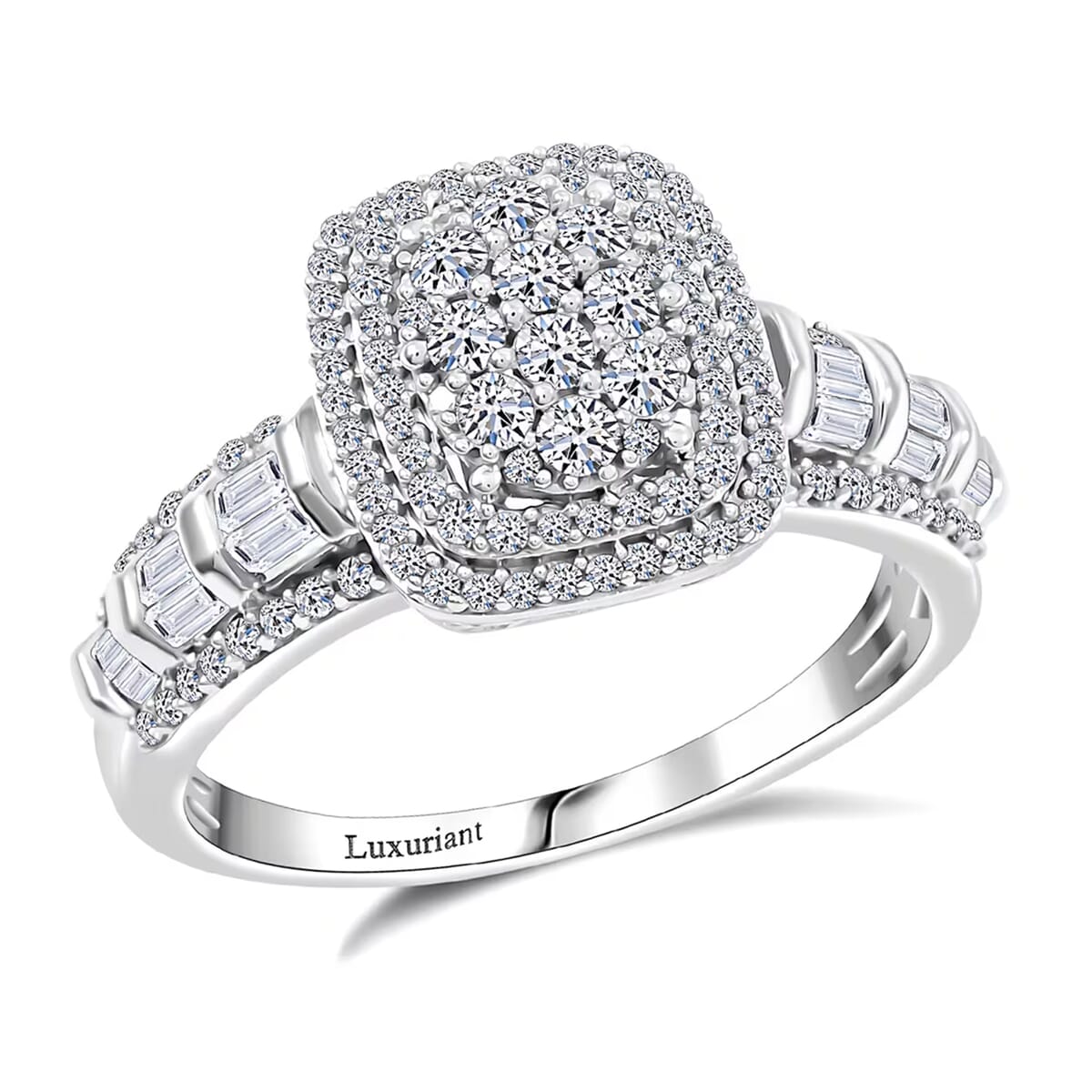 Luxuriant Lab Grown Diamond G SI 1.00 ctw Ring in Sterling Silver (Size 7.0) image number 0