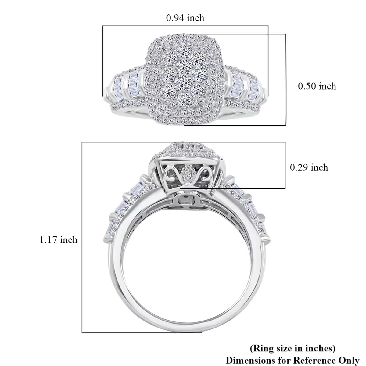 Luxuriant Lab Grown Diamond G SI 1.00 ctw Ring in Sterling Silver (Size 7.0) image number 7