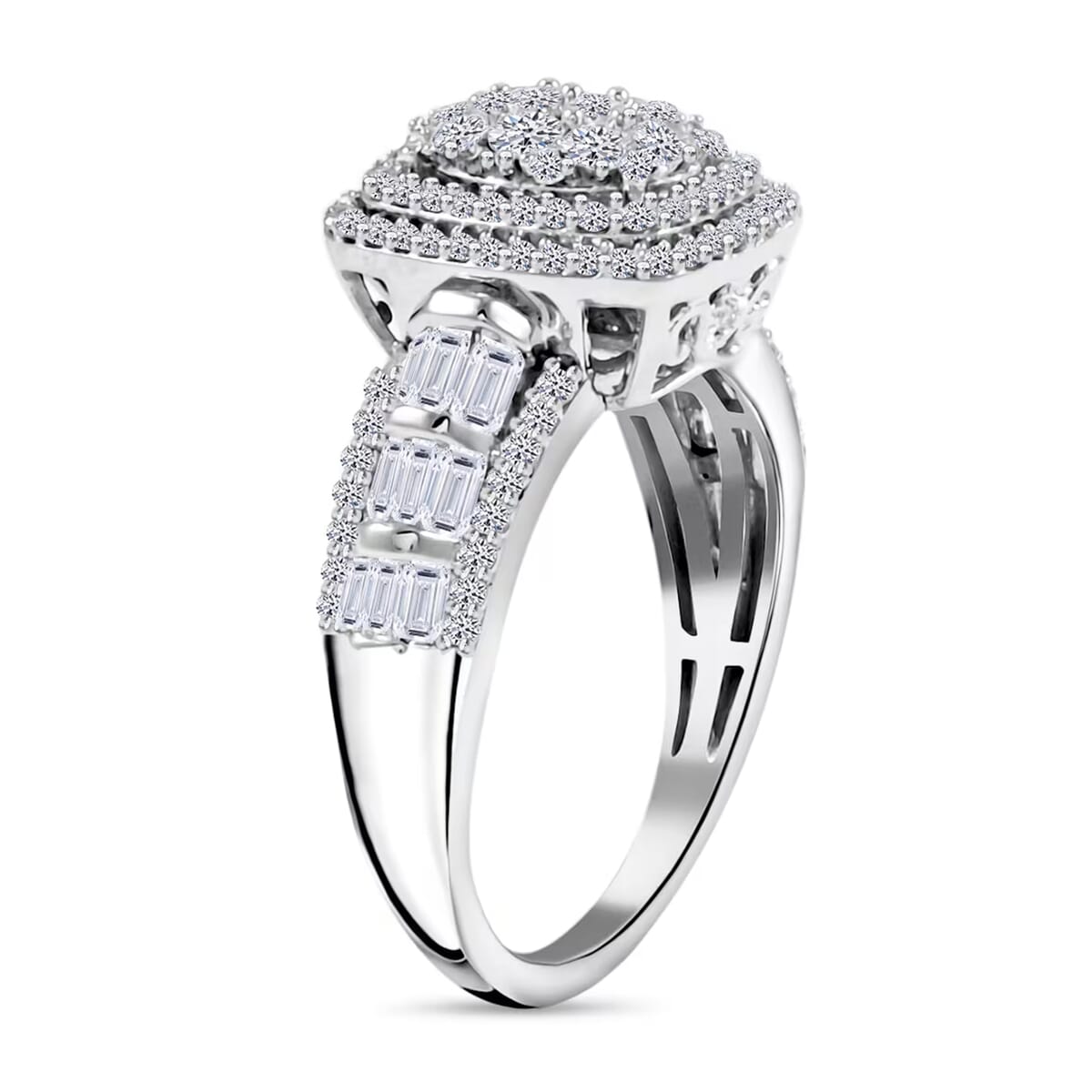 Luxuriant Lab Grown Diamond G SI 1.00 ctw Ring in Sterling Silver (Size 7.0) image number 8