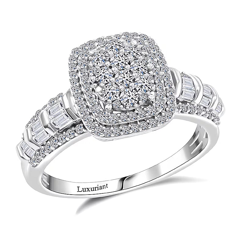 Luxuriant Lab Grown Diamond G SI 1.00 ctw Ring in Sterling Silver (Size 8.0)