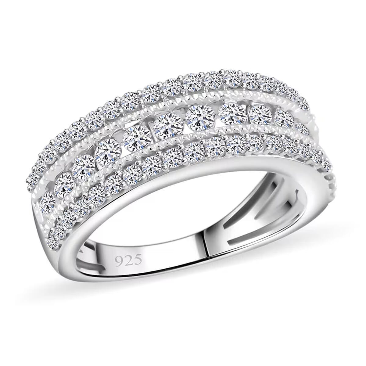 Luxuriant Lab Grown Diamond G SI 1.00 ctw Ring in Sterling Silver (Size 8.0) image number 0