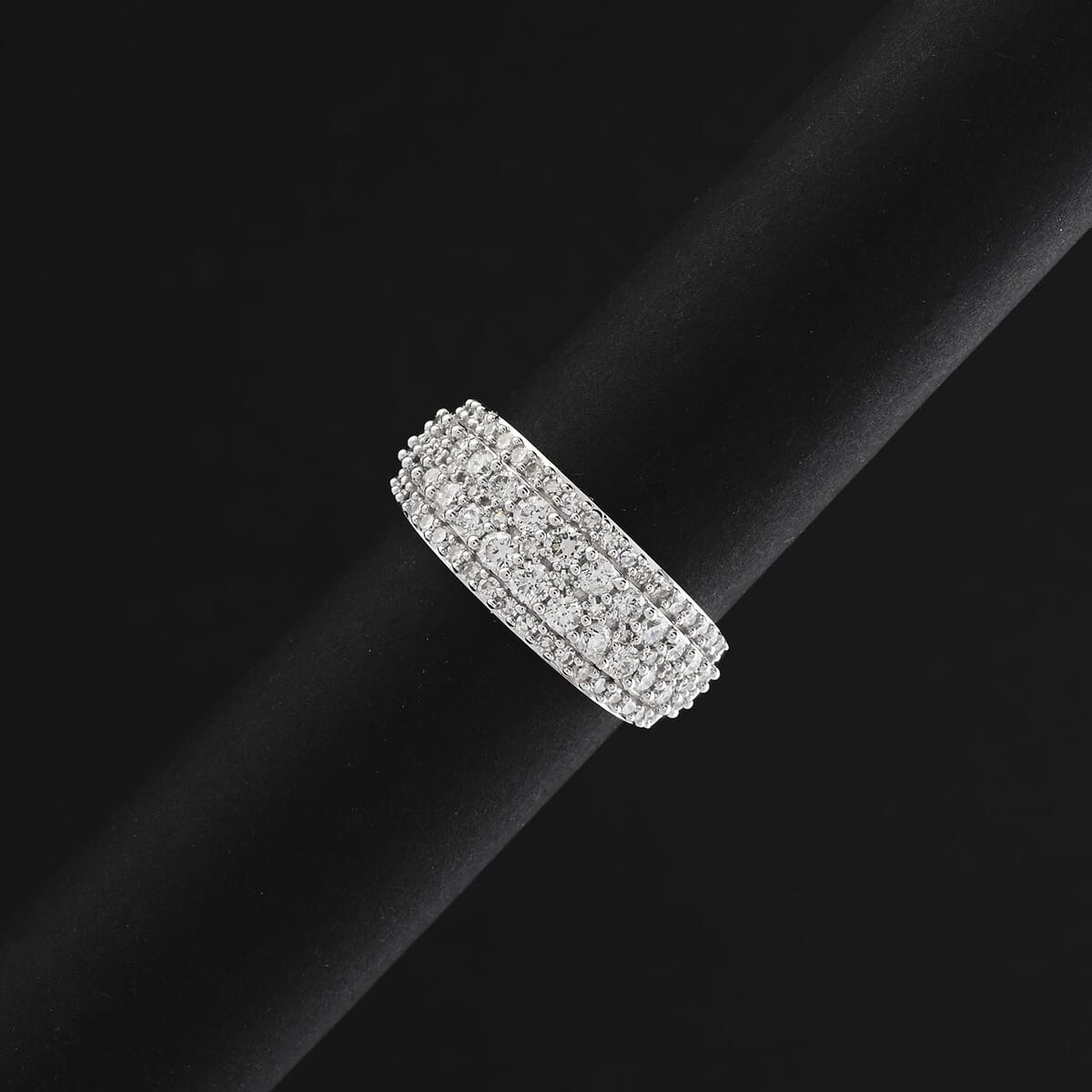 Luxuriant Lab Grown Diamond G SI 1.00 ctw Ring in Sterling Silver (Size 5.0) image number 1