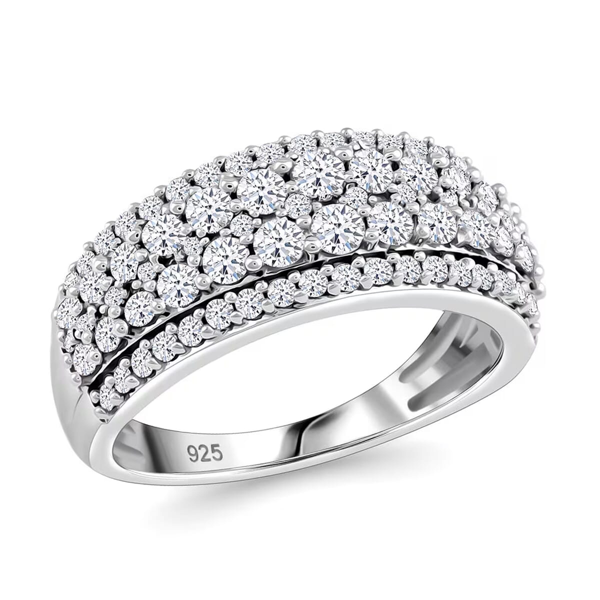 Luxuriant Lab Grown Diamond G SI 1.00 ctw Ring in Sterling Silver (Size 6.0) image number 0