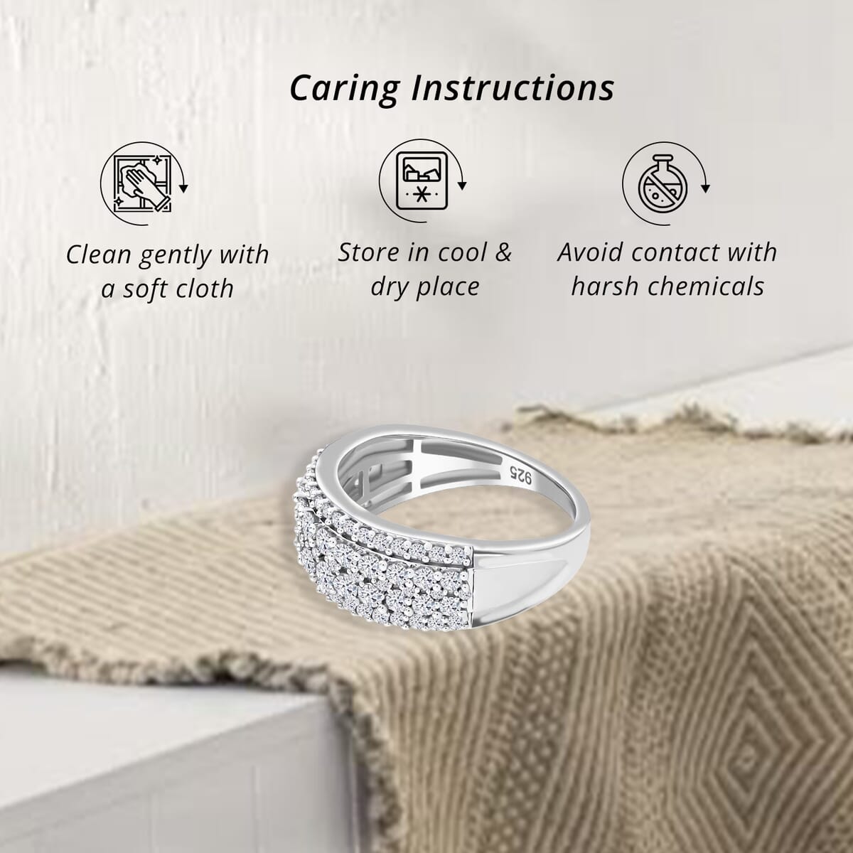 Luxuriant Lab Grown Diamond G SI 1.00 ctw Ring in Sterling Silver (Size 8.0) image number 6