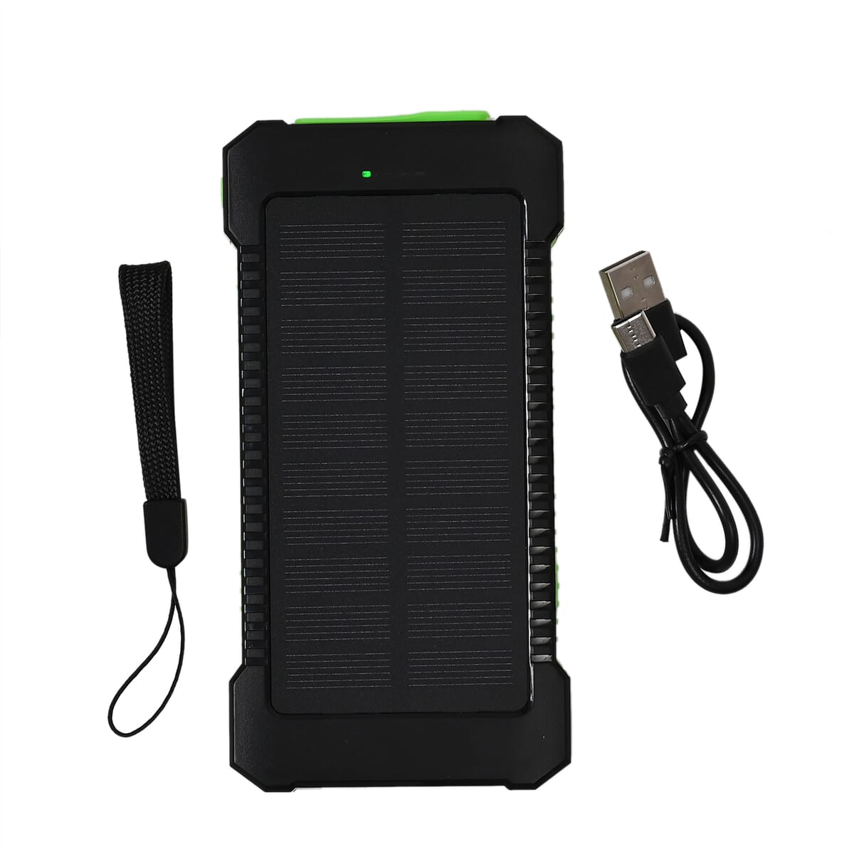 Homesmart Green Solar 10000 mAh Battery Charger with Wireless Charging & Emergency LED Torch image number 0