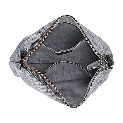 Italy Retro Noble Collection Black Genuine Leather Tote Bag