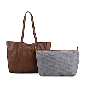 Italy Retro Noble Collection Light Brown Genuine Leather Tote Bag