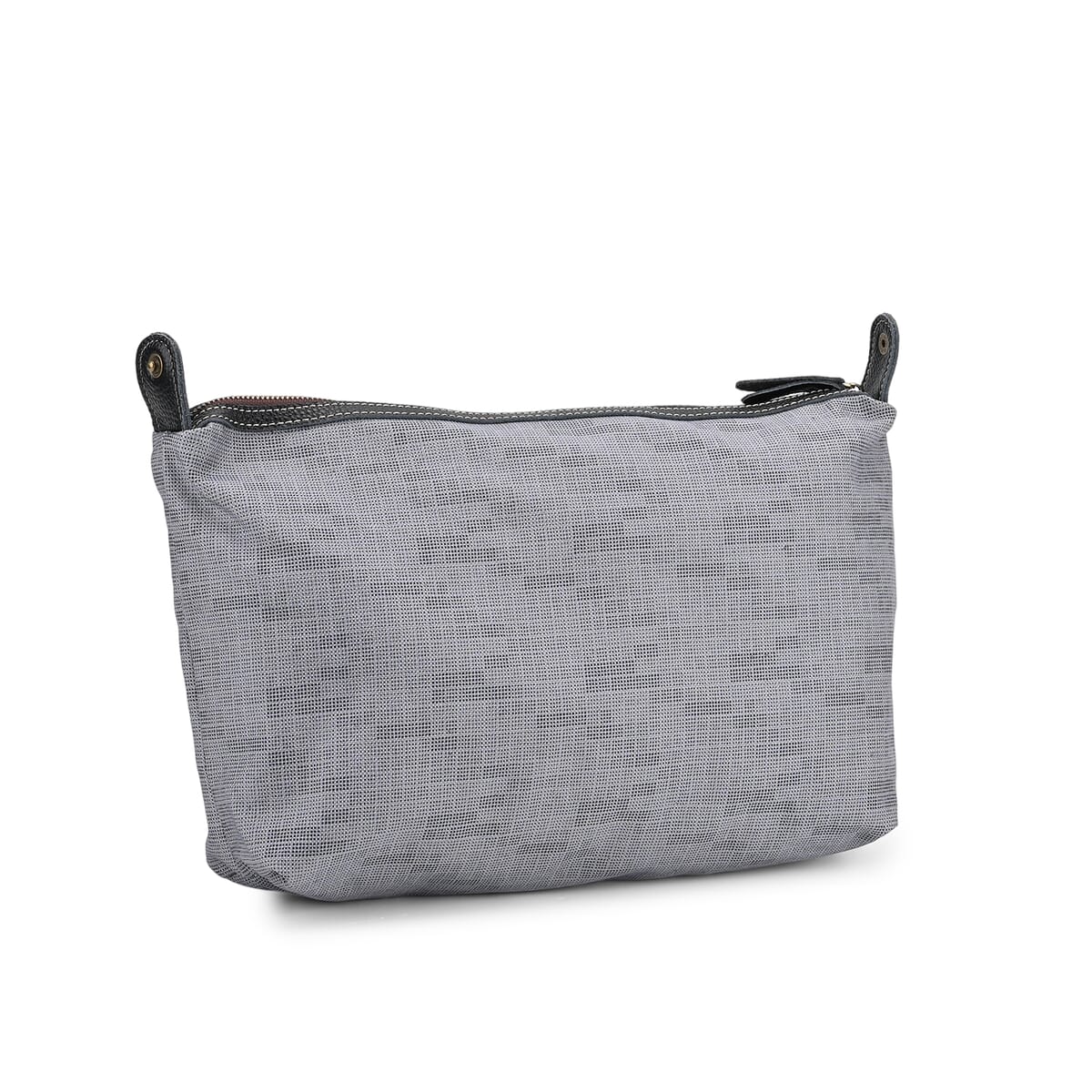 Italy Retro Noble Collection Gray Genuine Leather Tote Bag image number 8