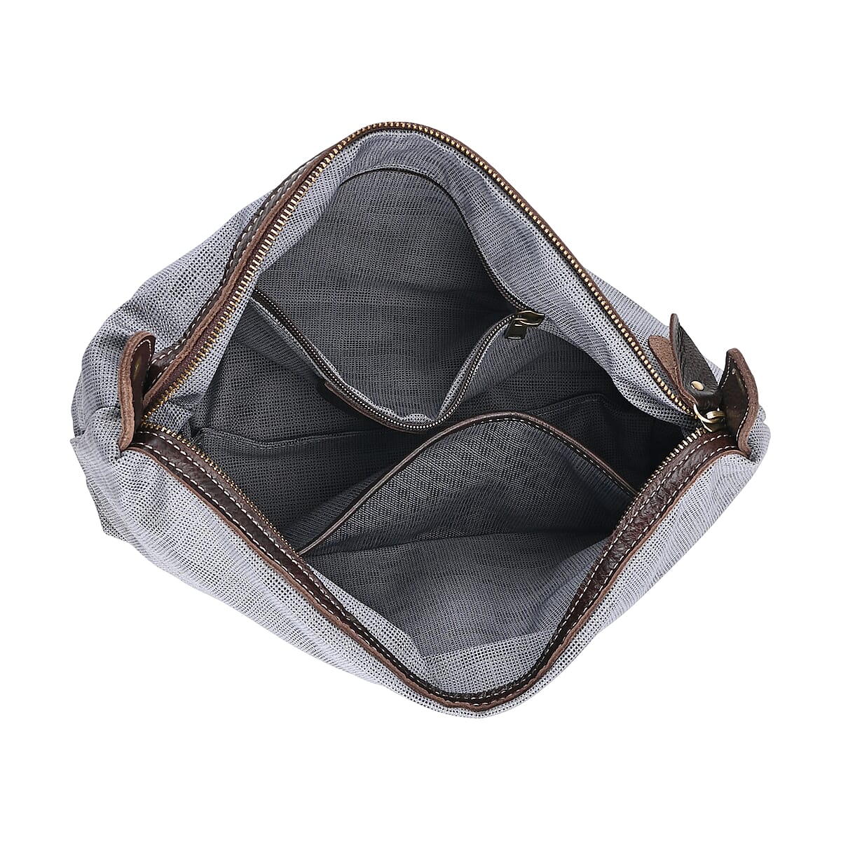 Italy Retro Noble Collection Dark Brown Genuine Leather Tote Bag image number 7