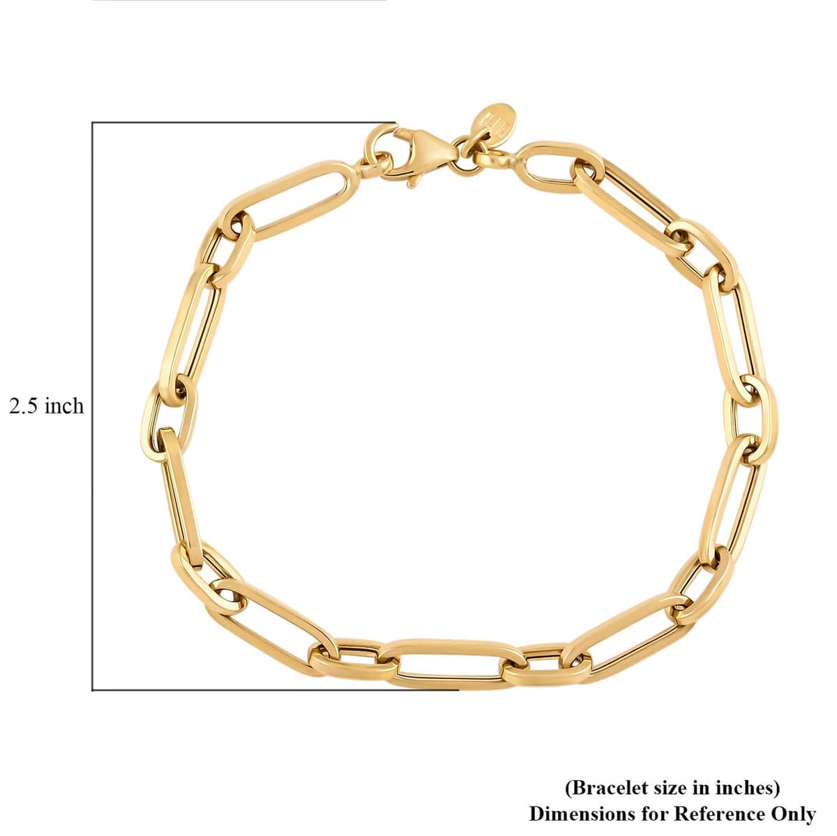 5mm Paper Clip Bracelet in 14K Yellow Gold (7.50 In) 3.65 Grams image number 4