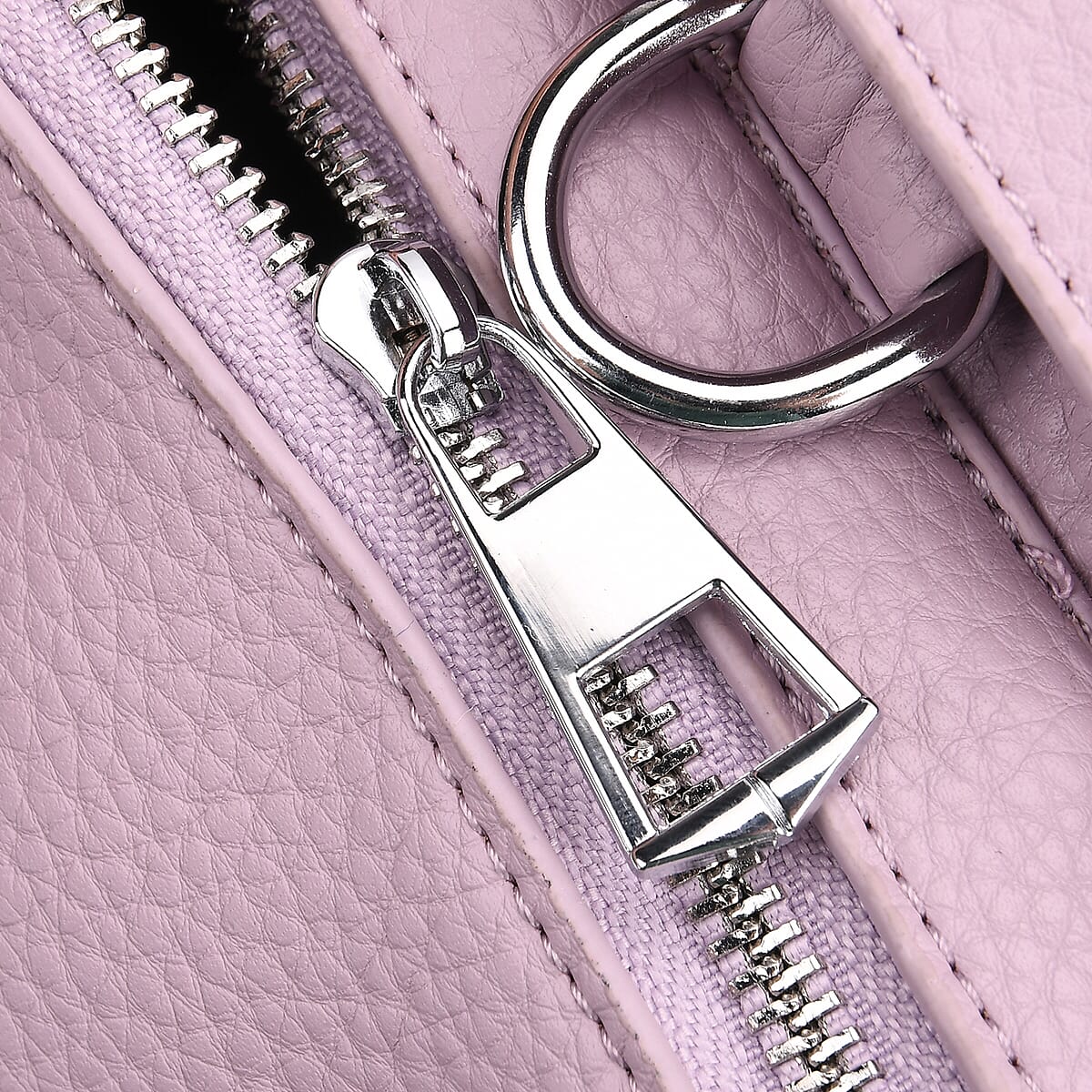 Pink Crocodile Embossed Faux Leather Jacket Bag image number 7