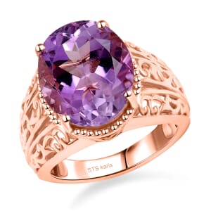 Karis Rose De France Amethyst 9.25 ctw Ring in 18K RG Plated (Size 10.0)
