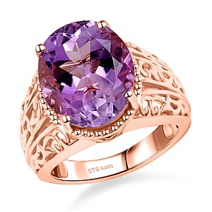Karis Rose De France Amethyst 9.25 ctw Ring in 18K RG Plated (Size 8.0)