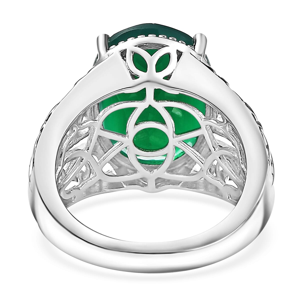 Karis Verde Onyx 7.70 ctw Ring in 18K YG Plated and Platinum Bond (Size 7.0) image number 4