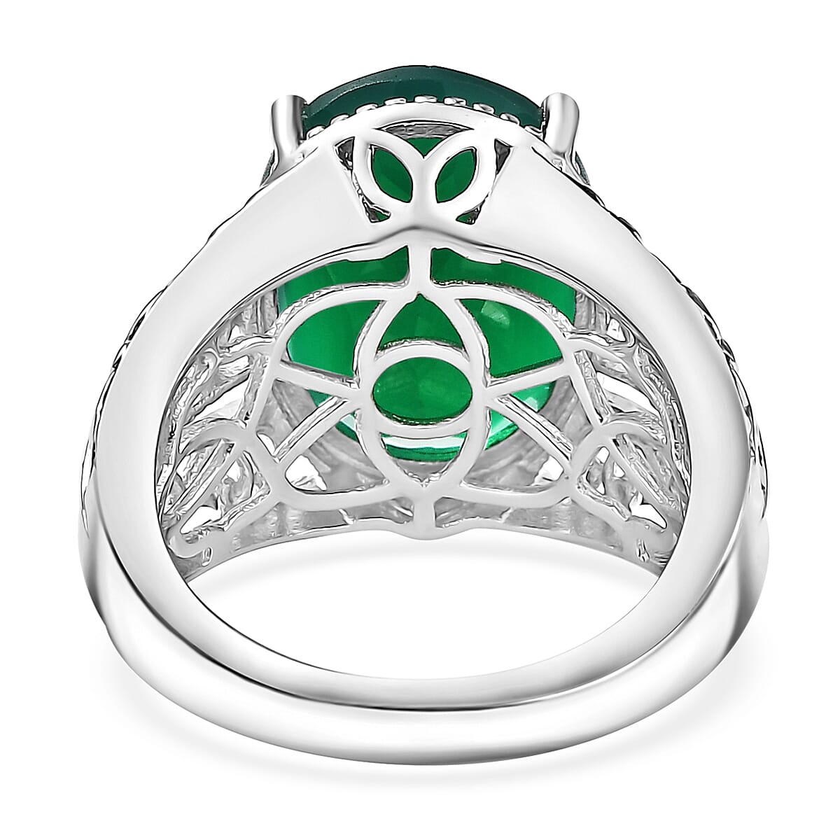 Karis Verde Onyx 7.70 ctw Ring in 18K YG Plated and Platinum Bond (Size 9.0) image number 4