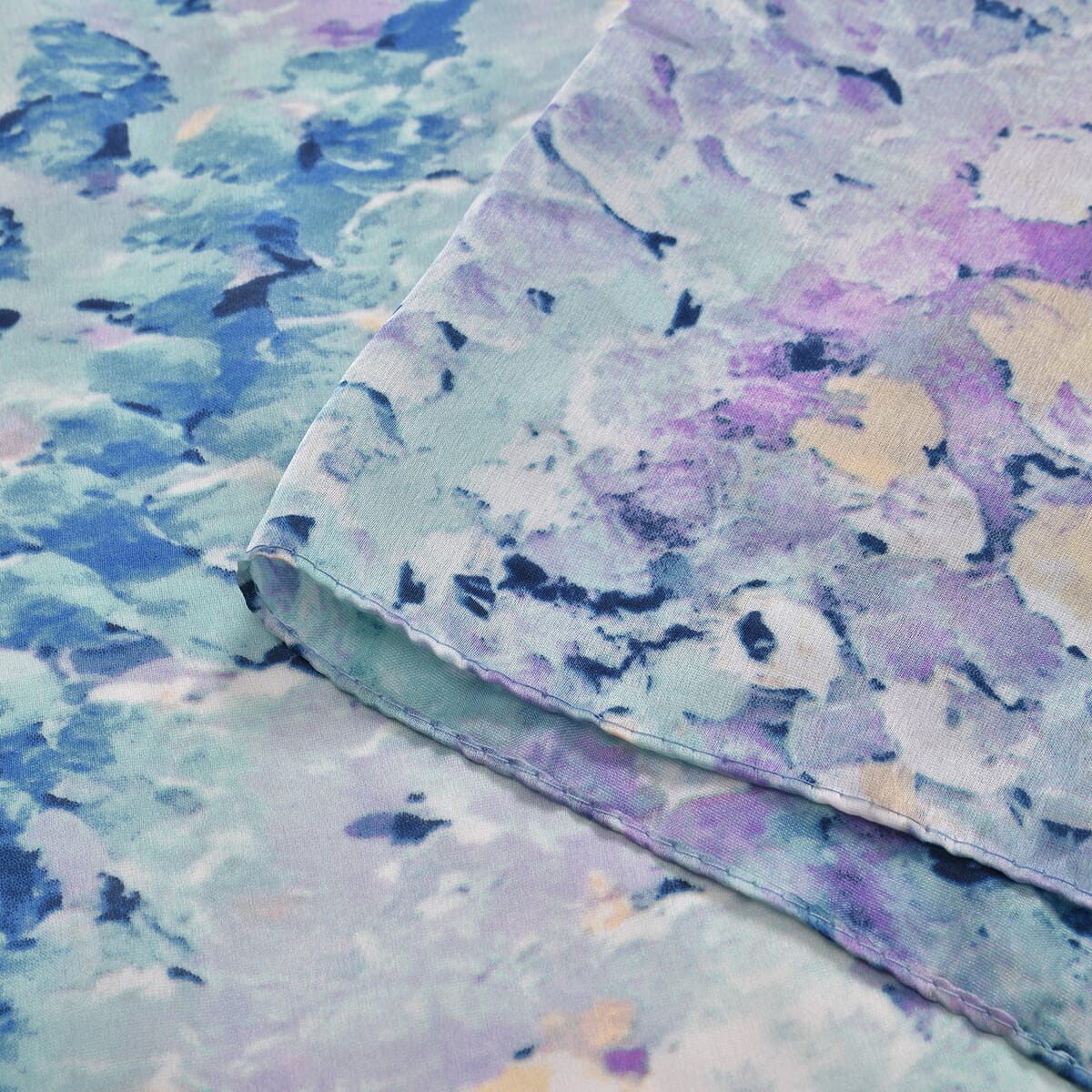 Cool Watercolor Matching Digitally Printed Polyester Bucket Hat and Scarf Set image number 6