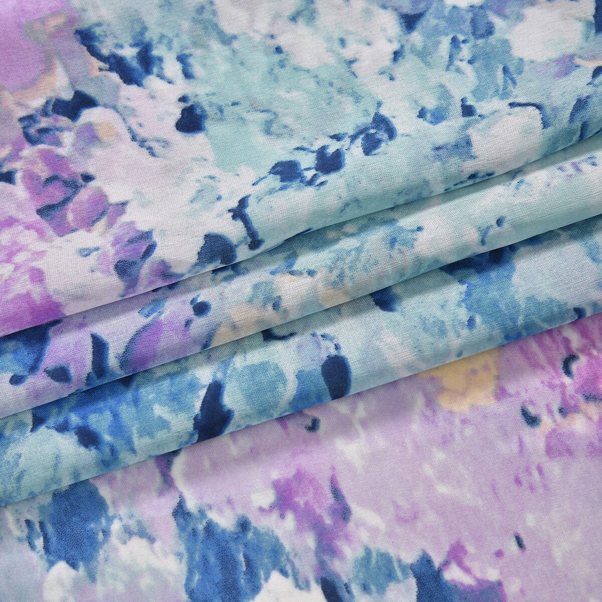 Cool Watercolor Matching Digitally Printed Polyester Bucket Hat and Scarf Set image number 7