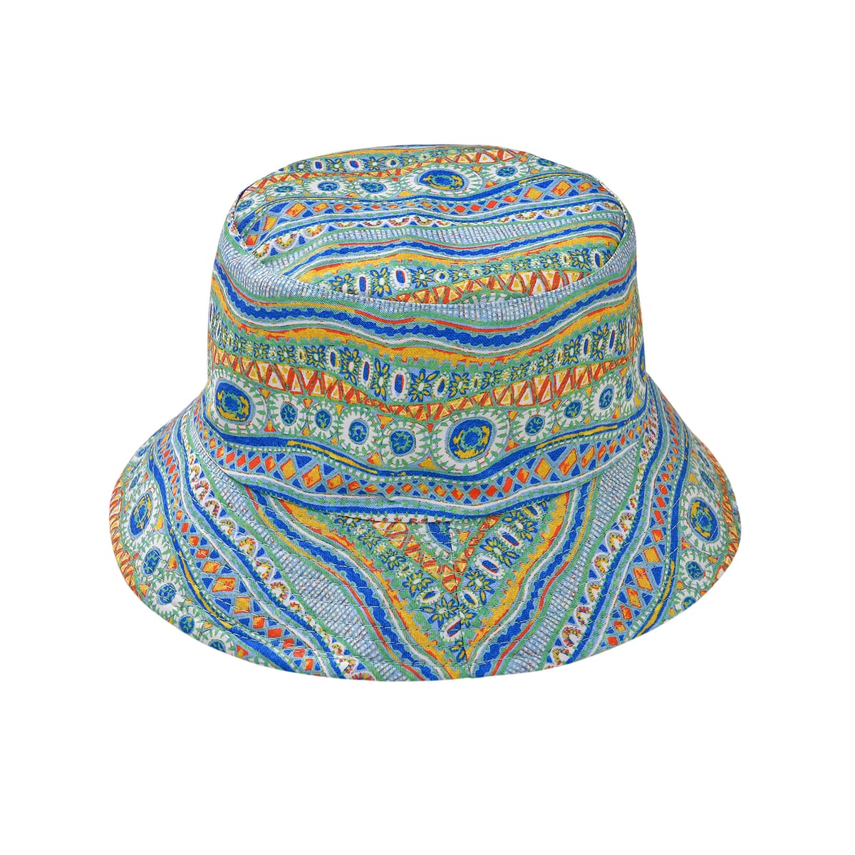 Multi Tile Matching Digitally Printed Polyester Bucket Hat and Scarf Set image number 3